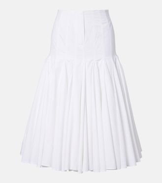 Jacquemus Agave cotton poplin midi skirt