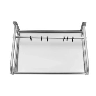 OEM Soporte Para Microondas, Dise&ntilde;o Ajustable, Construcci&oacute;n De Acero Inoxidable, Color Plata, 2 Niveles