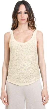 Kaos Kaos, Tops, Dames, Beige, XS, Sleeveless Tops