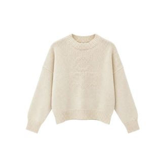 Isabel Marant Jade gebreide trui - Dames - Truien - Beige - Maat: M Zijde