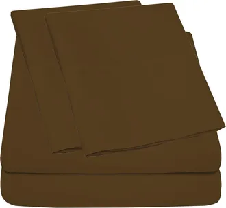 Luxury Home Deep Pocket Microfiber Sheet Set in Chocolate at Nordstrom Rack, Size Queen