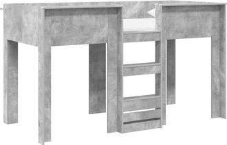 vidaXL Cama Litera Para Ni&ntilde;os Gris Concreto 75 X 190 Cm Vidaxl