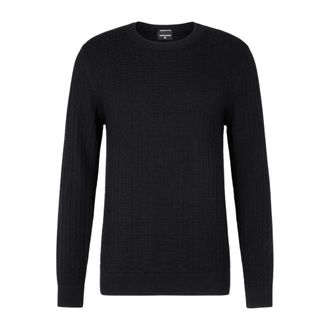 Strellson Truien & Vesten, Heren, Blauw, XL, Katoen, Graphic Texture Knit Sweater