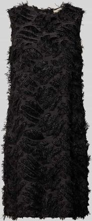 Freequent Knielanges Kleid mit Fransen Modell VILLA in Black, Größe XXL