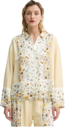 Munthe Faiza Shirt - Dames - Blouses & Shirts - Beige - Maat: XS Zijde