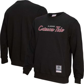 Mitchell & Ness Mens Mitchell & Ness Black Alabama Crimson Tide Elite Script Pullover Sweatshirt at Nordstrom, Size Medium