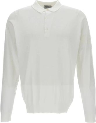 John Smedley Bradwell Shirt - Heren - Polos - Wit - S - Katoen - Tops