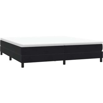vidaXL Cama Box Spring Sin Colch&oacute;n Terciopelo Negro 200x220 Cm Vidaxl