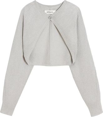 Apparis Cardigan Banks crop - Grigio