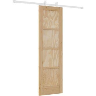 vidaXL Juego De Puertas Correderas Natural Y Blanco 61 X 198.5 Cm Vidaxl