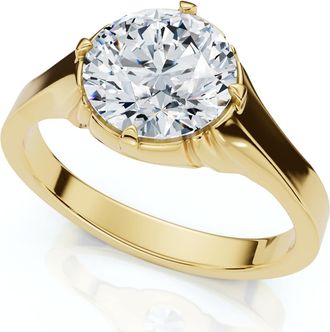 Pompeii3 Mens 1 1/2Ct Round Diamond Signet Ring 14k Gold or Platinum Lab Grown