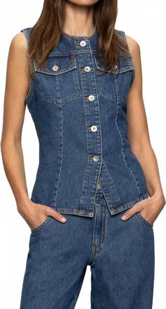Sanctuary Maritime Denim Vest In Perfect Storm