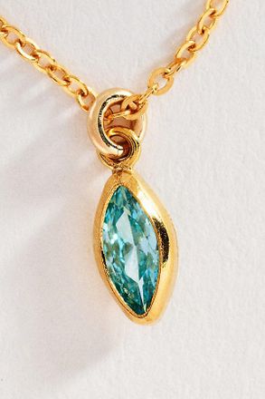 Set & Stones Marquise Birthstone Charm Necklace