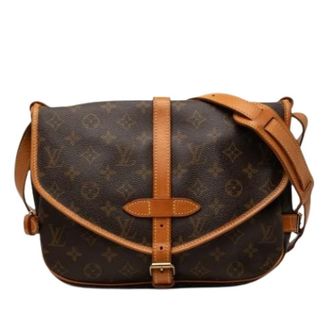 Louis Vuitton Pre-owned Saumur 25 - Dames - Pre-owned - Bruin - Maat: ONE Size Leer