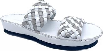 Robert Zur Womens Gala Open Toe Sandal In White/silver