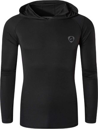 Jeansian Jeansian Mens Sun Protection Hoodie Long Sleeve Performance Hiking Running Fishing T-Shirt Tee Shirt Tshirt LA271 Black XL