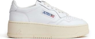 Autry Witte Leren Platform Sneakers - Dames - Sneakers - Wit - 41 EU - Leer - Schoenen