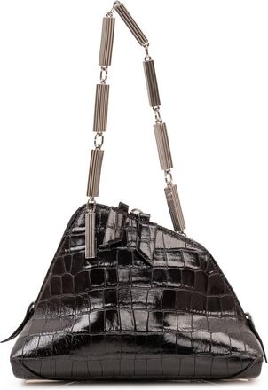 The Attico Black La Scala Mini Clutch