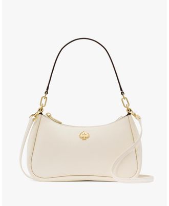 Kate Spade New York Womens Kayla Pebbled Leather Small Convertible Shoulder Bag - White - One Size
