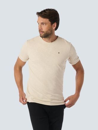 No Excess T-Shirt NO EXCESS, Herren, Gr. 3XL, beige (cement), Slub, Obermaterial: 100% Baumwolle, unifarben, regular fit taillenbedeckt, Rundhals, Shirts T-Shir