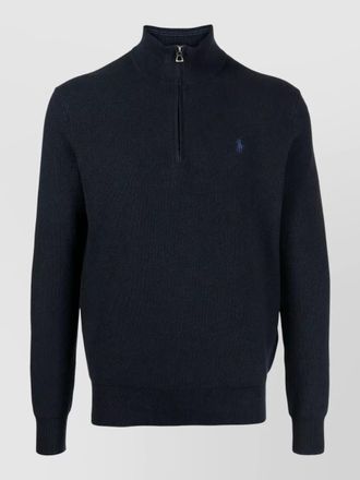 Polo Ralph Lauren ribbed quarter-zip cotton jumper