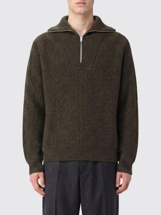 Jil Sander Maglione a collo alto in pura lana con chiusura a mezza zip