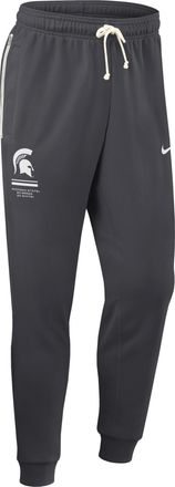 Nike Michigan State Sideline Standard Issue Nike Mens Dri-FIT College Taper Pants in Grey | 03B006FMST-WL2