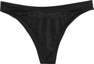 Frankies Bikinis X Jennie Dove Beaded-logo Bikini Bottoms