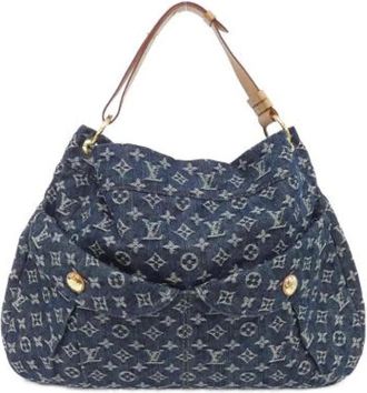 Louis Vuitton Pre-owned Monogram Denim Schoudertas - Dames - Vintage Schoudertas - Blauw - ONE Size - Denim - Vintage