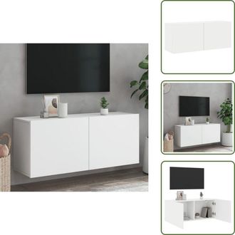 vidaXL The Living Store Mobile TV a Parete Bianco 100x30x41 cm - Mobile TV