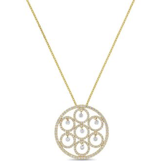 Bony Levy 18K Gold Liora Natural Dancing Diamond Medallion Pendant Necklace in 18K Yellow Gold at Nordstrom, Size 18