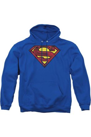 Gildan Superman Charcoal Shield Adult Pull Over Hoodie / Hooded Sweatshirt