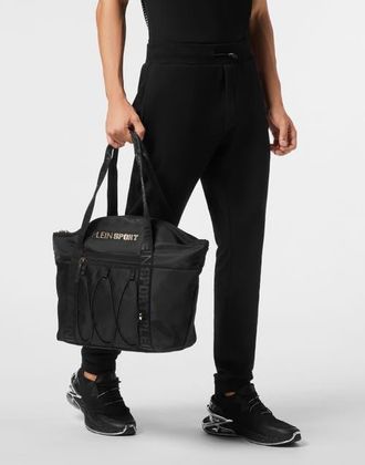 Plein Sport Tote Bag Plein Sport Unisex in Black/lightgold at Nordstrom