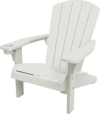 Keter Tumbona De Jard&iacute;n Piscina Terraza Resina Alpine Adirondack Blanca 80x93x93 Cm Anxpxal - Keter