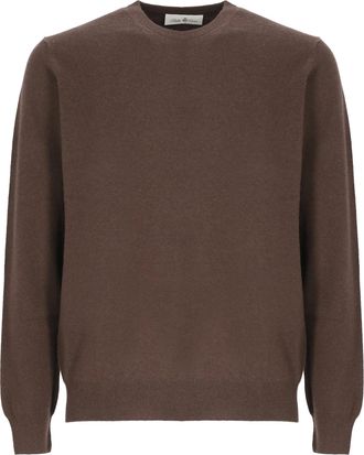 Della Ciana Merino Wool And Cashmere Sweater With Ribbed Detailing