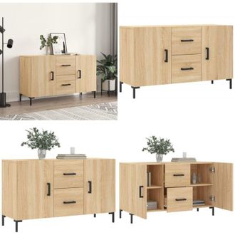 vidaXL Credenza Rovere Sonoma 100x36x60 cm in Legno Multistrato - Credenza moderna - Credenza in legno multistrato