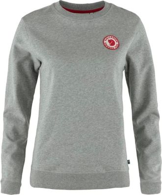 Fj&auml;llr&auml;ven Hoodies & sweatvesten, Dames, Grijs, XL, Katoen, 1960 Logo Badge Sweater