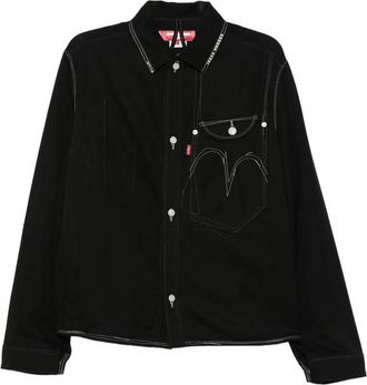 Junya Watanabe X Levi&acute;s Contrast-stitch Logo-print Shirt Jacket