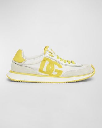 Dolce & Gabbana Mixed-Material DG Cushion Sneakers