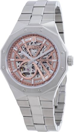 Bulova Prestige Automatic Skeleton Dial Mens Watch 96A351