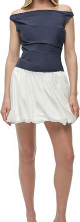 SIMKHAI Salina Cotton Bubble Mini Dress In Midnight Multi
