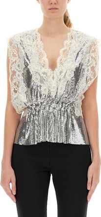 Paco Rabanne Lace And Sequin Top