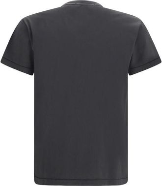 Stone Island Logo Patch Cotton T-Shirt - Gray
