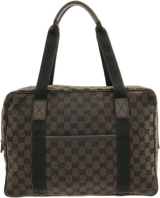 Gucci Brown Gg Canvas Boston Bag (Pre-Owned)