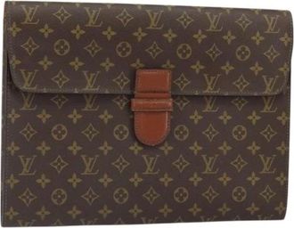 Louis Vuitton Pre-owned Clutches, female, Brown, Size: ONE SIZE Pre-owned Vintage Canvas Clutch