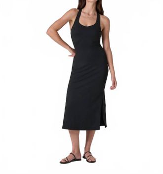 Vuori Clothing Halo Racerback Dress In Solid Black