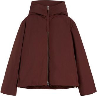 Jil Sander Bordeaux Hooded Jacket