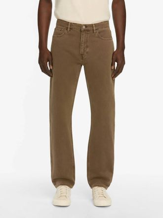 Frame Denim Straight Jeans In Antique Latte Brown