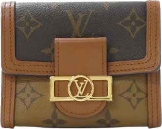 Louis Vuitton Pre-owned Wallets, female, Brown, Size: ONE SIZE Pre-owned Monogram Dauphine Compact Short Wallet