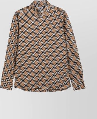 Burberry check pattern button down shirt